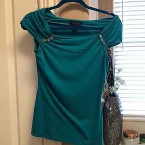 White House black market teal tee